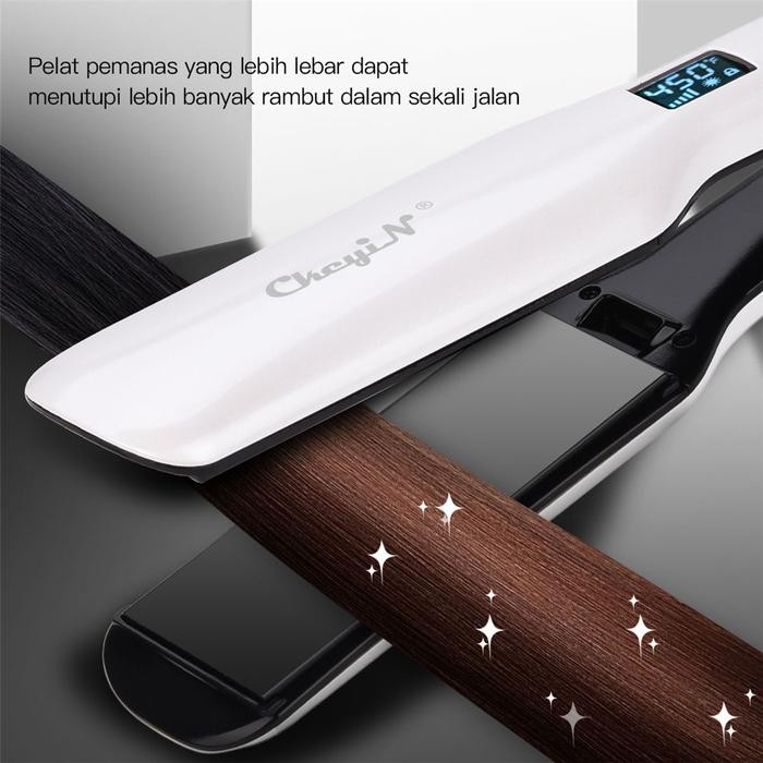 Ckeyin Dengan Layar Lcd Pengunci Cerdas Ptc Catokan Rambut Catokan / Pengeriting Rambut Kering