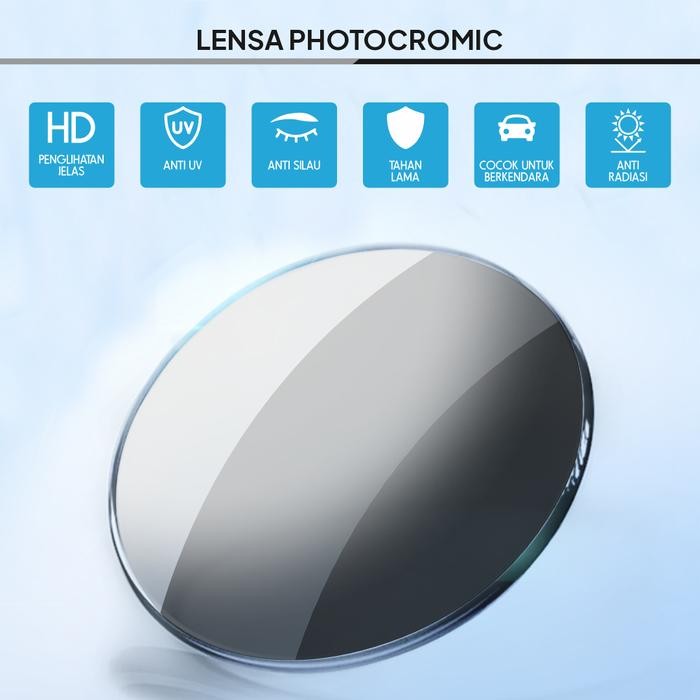 rb8j- Kacamata Clip On Geometric Anti Radiasi Lensa Minus Pria/Wanita 82103