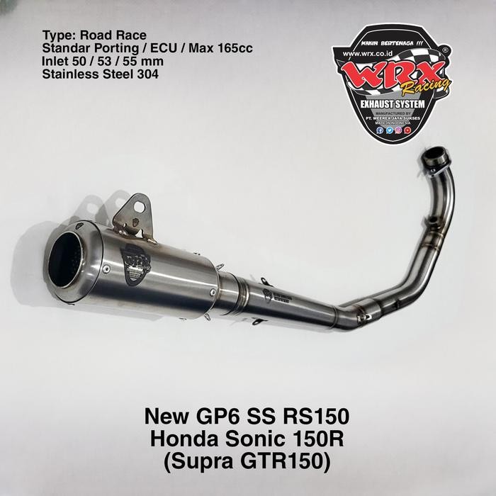 ORIGINAL Knalpot WRX New GP6 SS R150 Sonic 150R READY STOCK