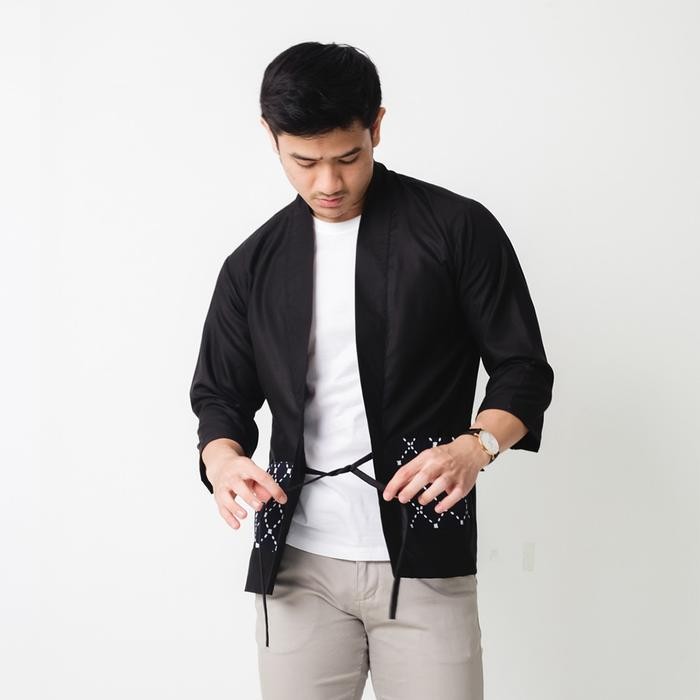 D'Gawan Outer Batik Pria Hako Kimono Army Baju Motif Panjang Katun Tebal Bisa Cod Promo 
