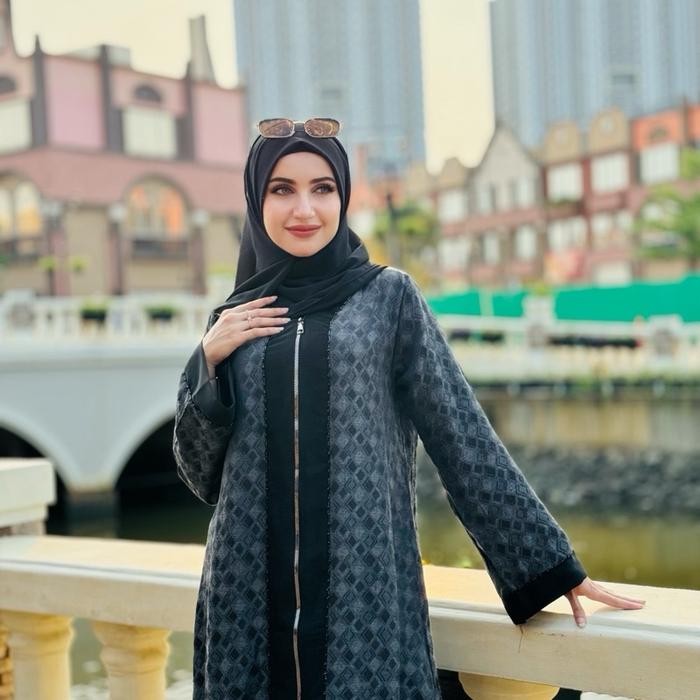 KirimCpT- Abaya Kiara Ziper/ Abaya Mewah/ Abaya Simple Mewah