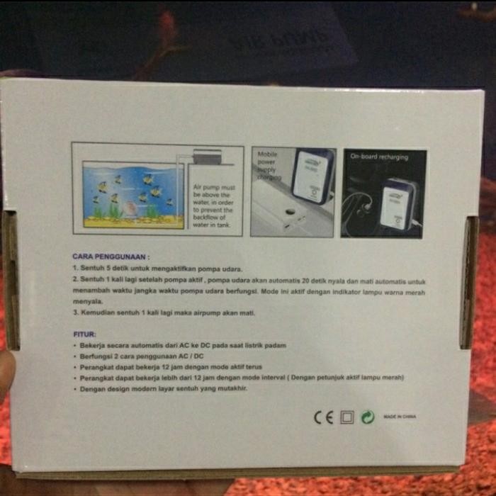 PetShoPq- Aerator 2 Lubang Air Pump 2 Lubang Ac/Dc Tipe 6603