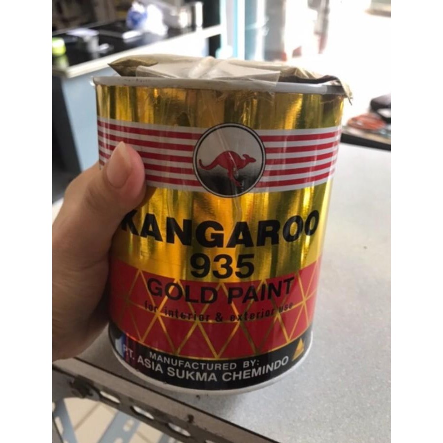CAT WARNA EMAS KANGAROO GOLD 935 ( 1 KG ) / CAT MINYAK BESI KANGGURU
