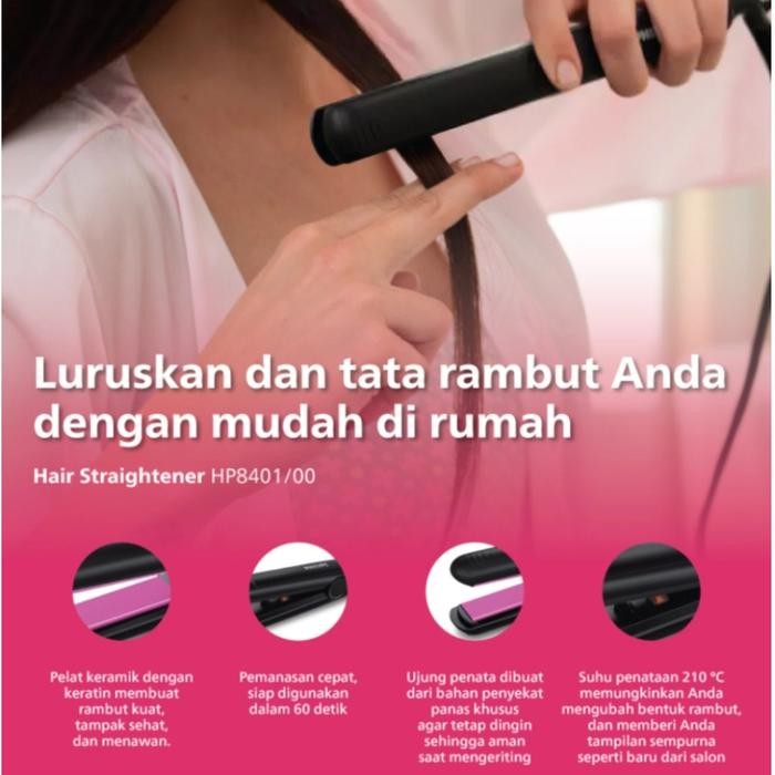 catokan rambut Philips HP8401 lurus & keriting curly hair Kriting Straightener Sisir Original