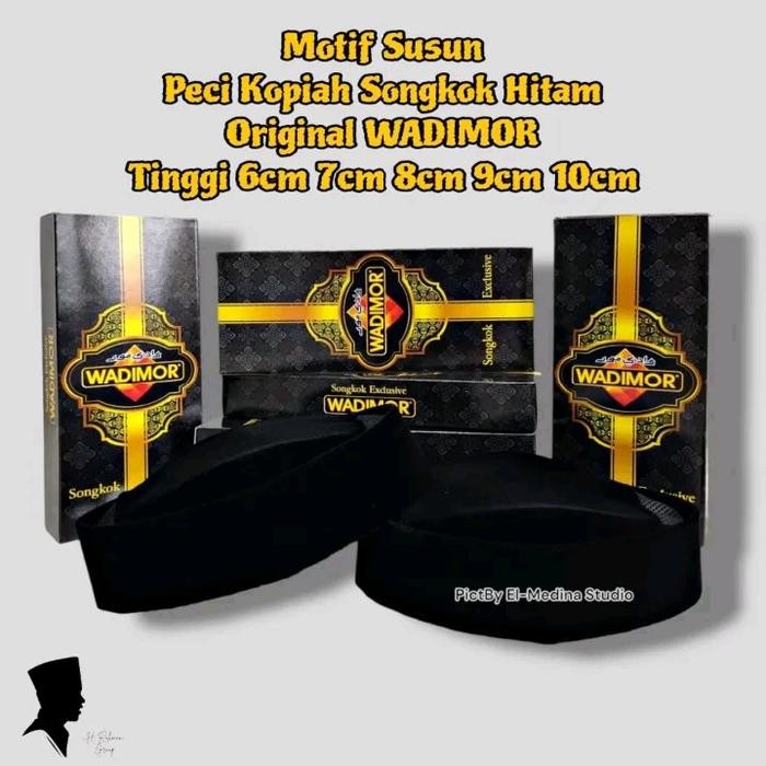 SIAPKIRIM Wadimor peci susun Kopiah Terbaru Wadimor Motif Susun Hitam Polos Peci Nasional Beludru