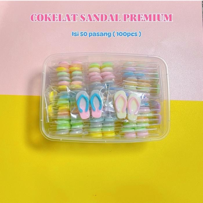 ORIGINAL Coklat sandal premium isi 50pasang PAKET USAHA cemilan viral makanan