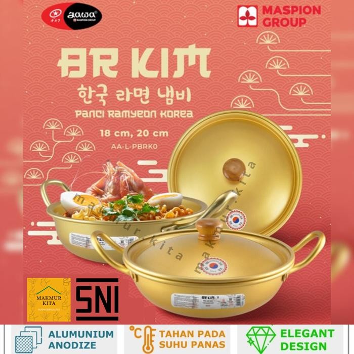 Panci Korea Ramyun 18 20 CM Aluminium Jawa Maspion / Panci Emas Ramyeon