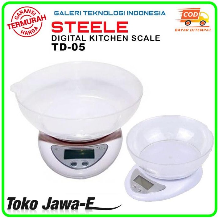 Goto Smart - Timbangan Dapur/Timbangan Digital Plus Mangkok 5 Kg