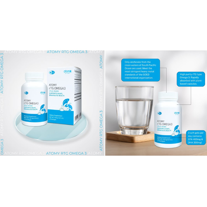 ATOMY rTG Omega 3 | Menurunkan kolesterol darah menjadi netral