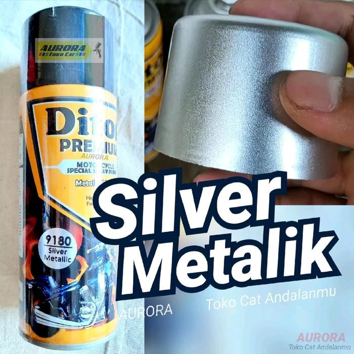LncrMrt- Cat Silver Metalik Diton Premium Silver Metallic 9180