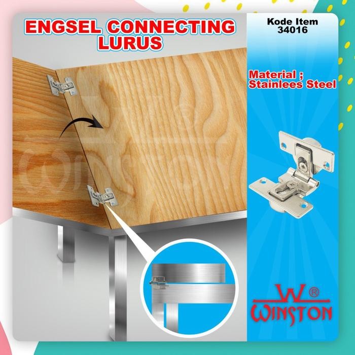 ENGSEL CONNECTING KAYU ADJUSTER PINTU KAYU LIPAT