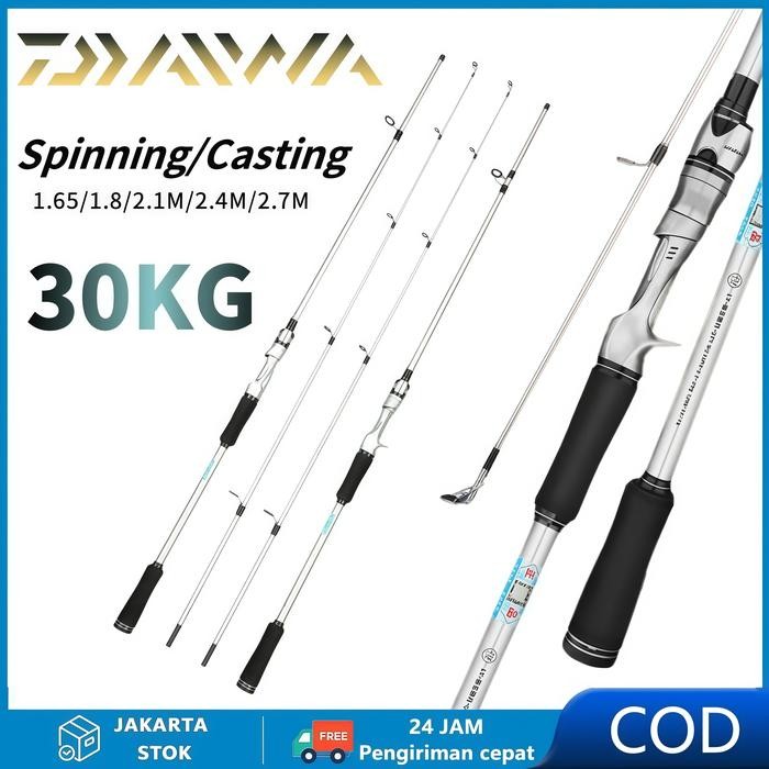 Fishing Rod Daiwa Spinning Rod Casting Rod Offshore Fishing Rod 1.65M/1.8M/2.1M/2.4M/2.7M Carbon Rod