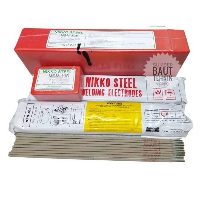 NIKKO STEEL Kawat Las Stainless 308 2.0 2,0 mm NSN 308 / NSN-308 (per qty)