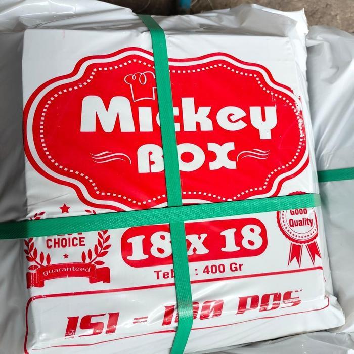 KARDUS PUTIH POLOS 18 X 18 CM - DUS KOTAK MAKAN