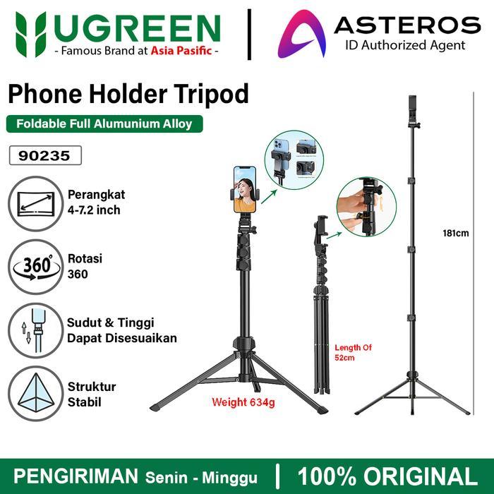 Ugreen Tongsis Tripod Lipat Universal For Iphone Samsung Untuk Selfie Vlog Live Tiktok Stand Holder