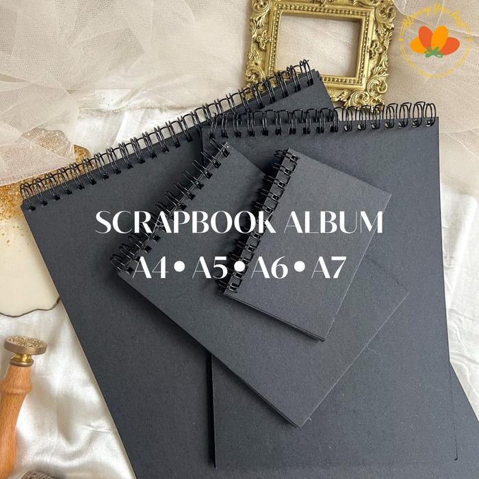 SCRAPBOOK ALBUM HITAM A4 A5 A6 A7 BUKU ALBUM HITAM SCRAPBOOK ALBUM POLOS BUKU HITAM DIARY JOURNAL