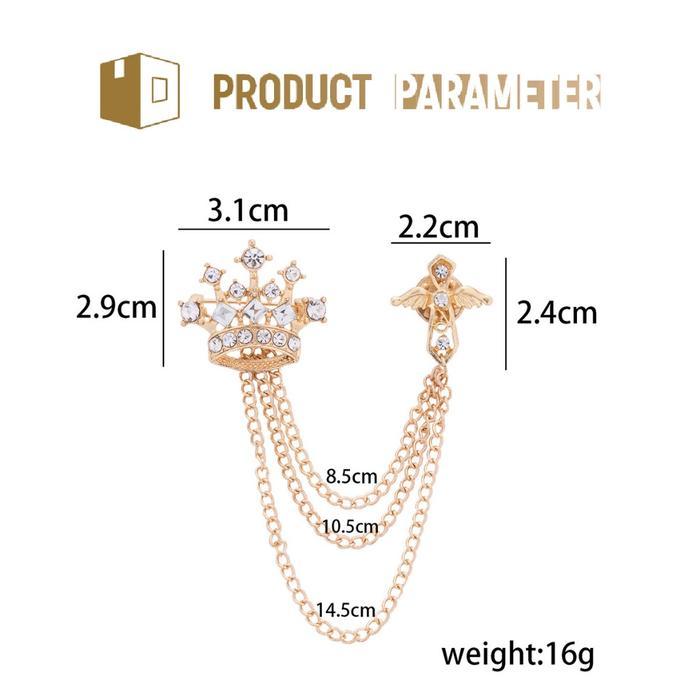 1PC Lapel Pin Bros Pin Bros Jas Pria Bros Jas Pria Keren Bross Kerah Kristal Bros Untuk Jas Pria Pin