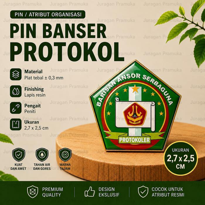 Pin Banser Protokol NU Lencana Atribut Banser Premium Berkualitas