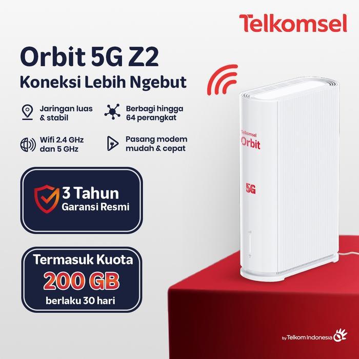 Best Seller Telkomsel Orbit 5G Z2 Modem Wifi 5G High Speed Bonus Data Premium