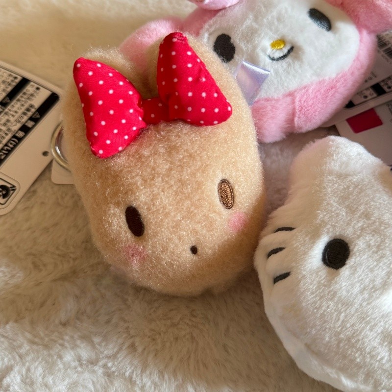 10CM Marron Cream My Sweet Piano Head Shape Plush Keychain kawaii Cartoon Melody usahana Rabbit Doll