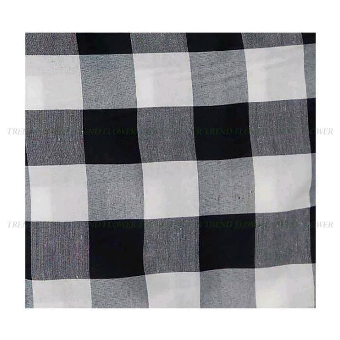 TERBATAS Kain Poleng Bali Motif Kotak-Kotak Hitam Putih, HARGA ECERAN (LEBAR 150) , Sarung Kain,
