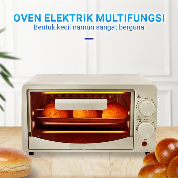 NEW Oven Listrik Mini Kapasitas 12L Finito Alat Pemanggang Roti Pemanas Atas Bawah Stainless Steel