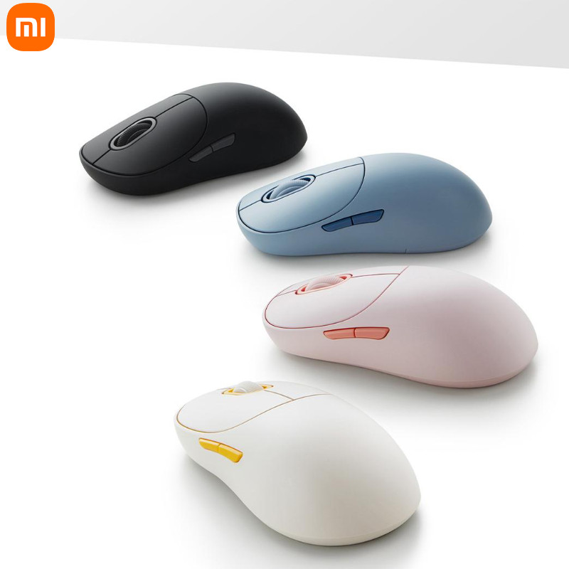 Mijia Xiaomi Wireless Mouse 3 Color Version 2.4GHz Bluetooth Dual Mode 1200DPI Ergonomic Laptop