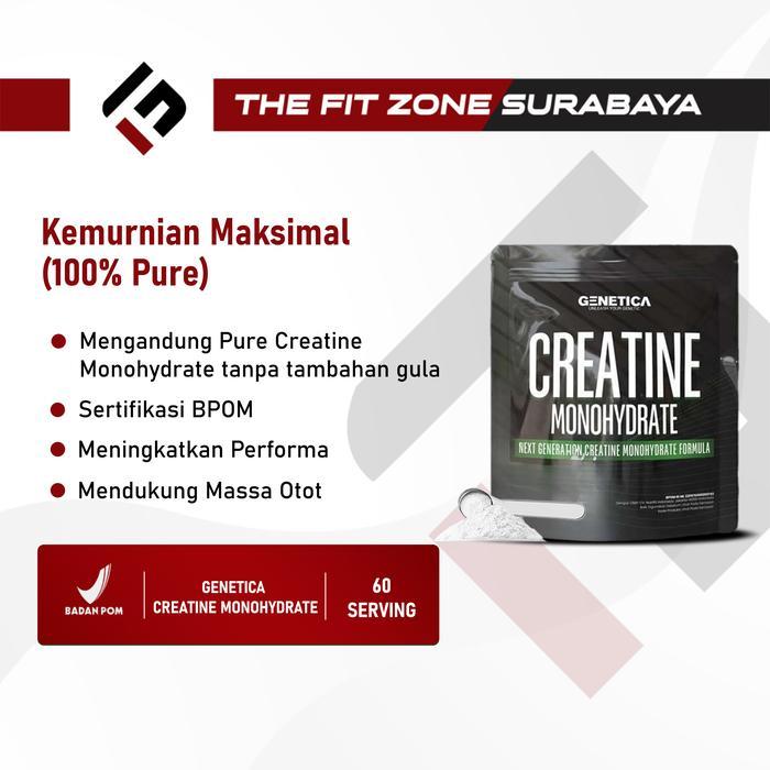 Genetica Creatine Monohydrate 300 Gram 60 Servings Kreatin Suplemen Fitness