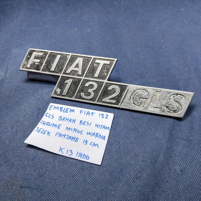 FIAT 132 GLS Rear Trunk Metal Emblem Badge Logo OEM Genuine BEKAS ORIGINAL JELEK