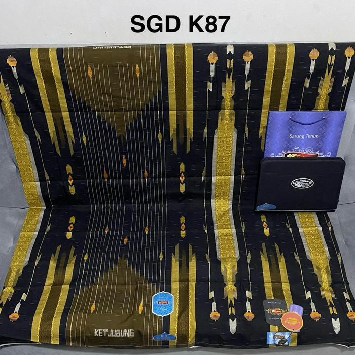 Sarung KETJUBUNG Style STG SPM SCP SKP SGD SKG Gold dan Sutera Spunsilk KDW Gold Jahit tengah