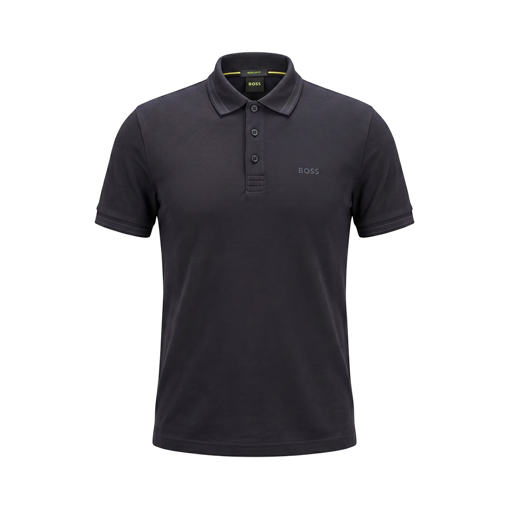 Style Paddy Contrast Logo Polo Shirt Navy