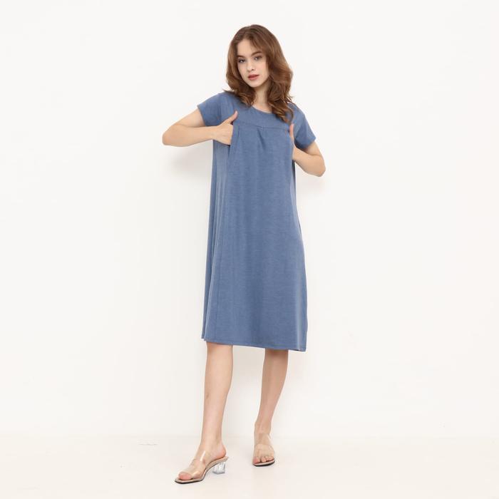 Hamil Menyusui Modern Baju Hamil Dress Hamil Menyusui Modern Kekinian - Soft Denim Hamil Menyusui Mo