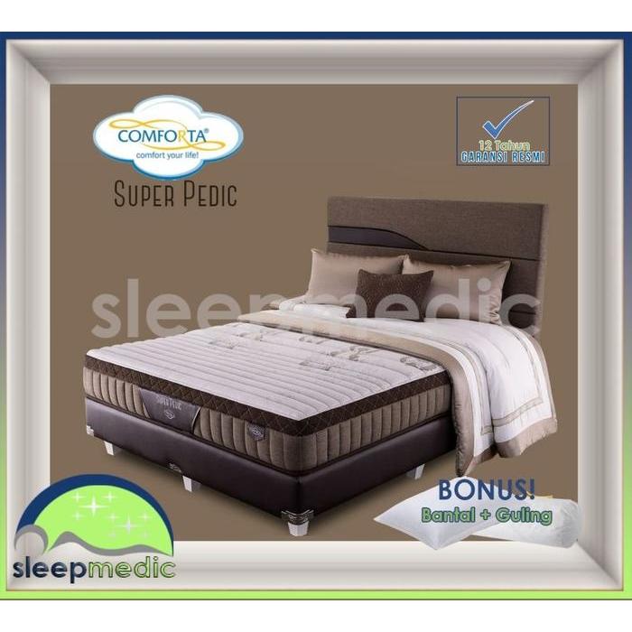 COMFORTA SpringBed SUPER PEDIC ( KASUR / SET ) 160 180 200 90 100 120 - Hanya KASUR, 90x200