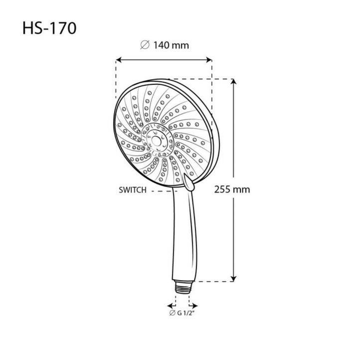 Handshower Vone HS-170 6 INCH / Handshower Mandi / Shower vone