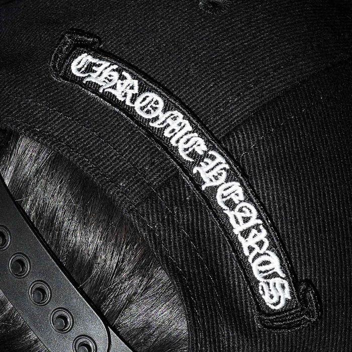 Chrome Hearts Vertical Logo Hat Bla