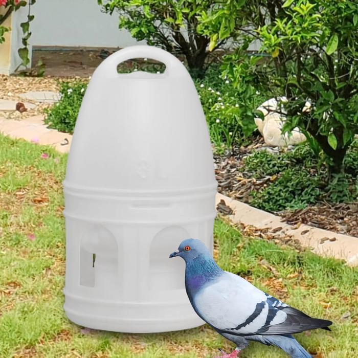 Jayus - Tempat Minum Burung Merpati Pos/Koloni 10L Plastik Putih/Hijau