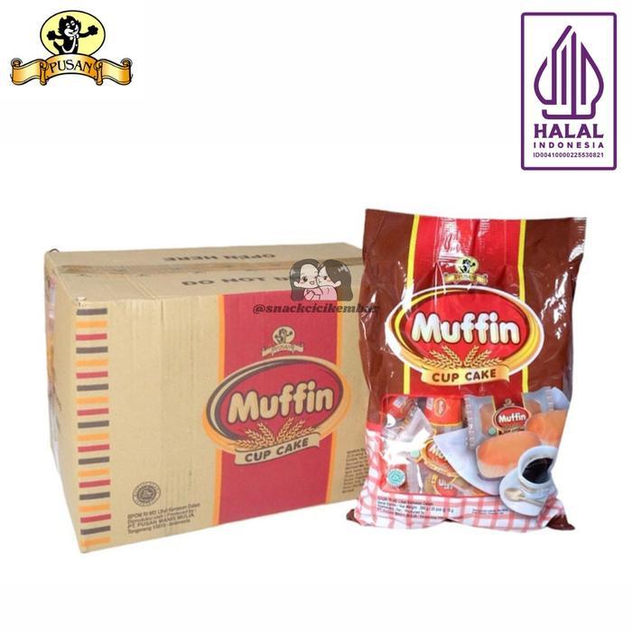 PUSAN BOLU MUFFIN CUP CAKE RASA ORIGINAL / COKELAT / PISANG 1 DUS ISI 8 BAG