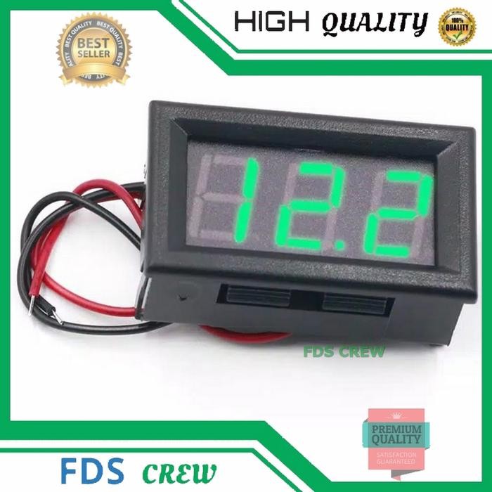 New VoltMeter Digital Mini DC 4-30V 2 Kabel