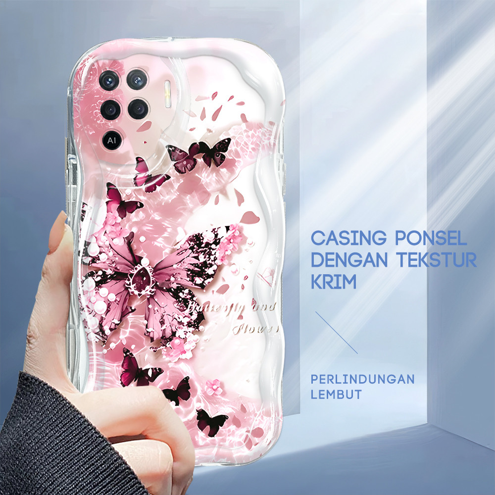 Casing Hp Untuk OPPO Reno 5F A94 Case Krim Phone Softcase Lembut Cassing Mode Handphone Meningkatkan