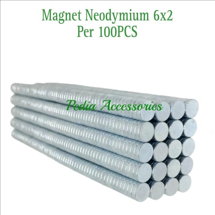 

Magnet Neodymium 6mm x 2mm - per 100 pcs