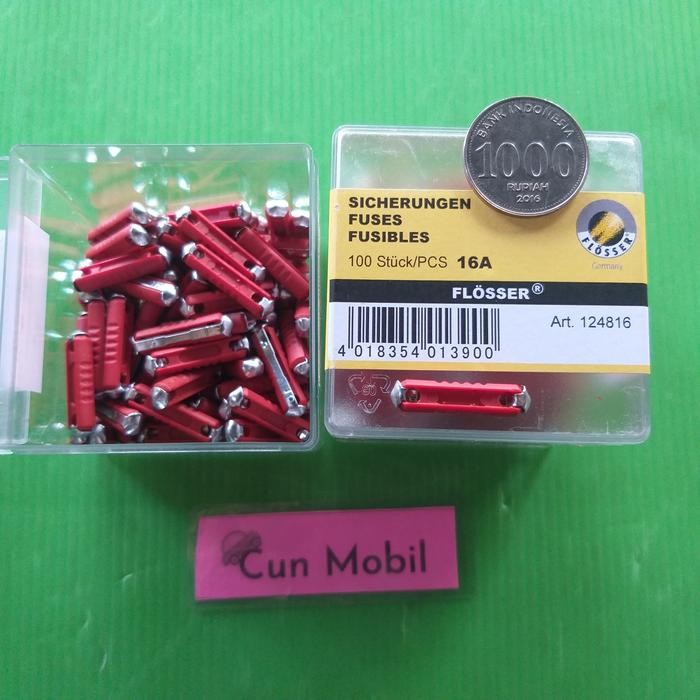 Jual Sekring Fuse Batu 16A Flosser Utk Mobil Eropa Made In Germany 1Pc Ya