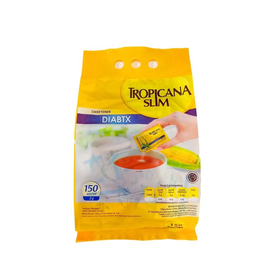 

Pilihan- Tropicana Slim Sweetener Diabtx Untuk Diabetes 150 Sachet @2 Gram