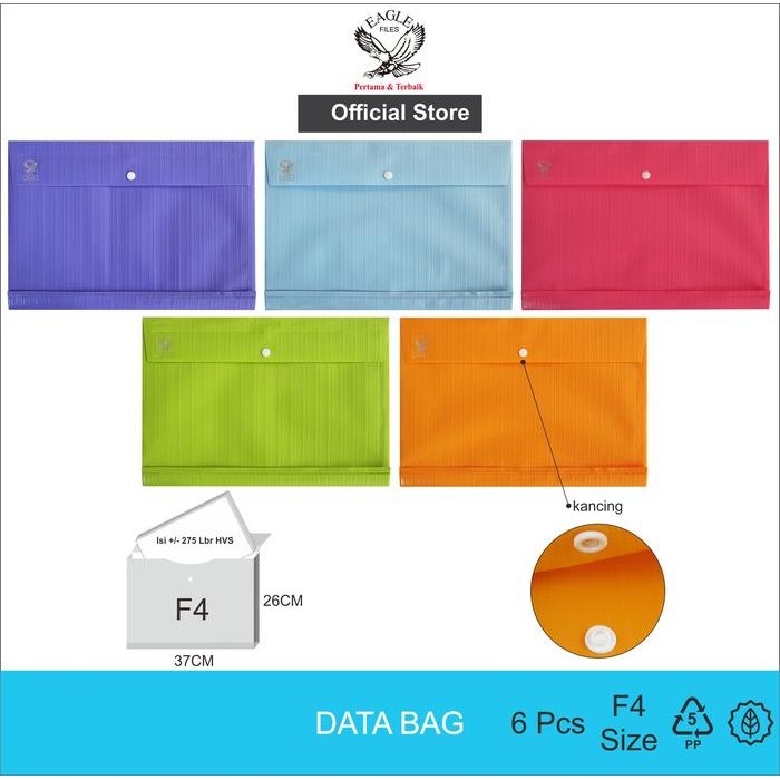 

EAGLE Map Plastik Kancing Opaque Horizontal F4 / Map Plastik / Map / Map File/ File Folder / Data