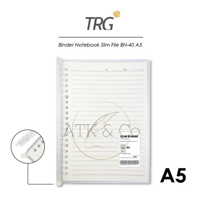 

TRG Slim File Binder Note BN-40-A5 - Buku Tulis Catatan Notebook Transparan TRG