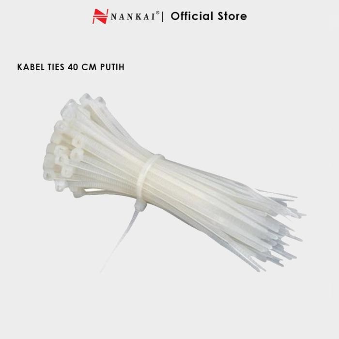 

Kabel Ties Putih ukuran 40 cm - isi 100 pcs Nankai