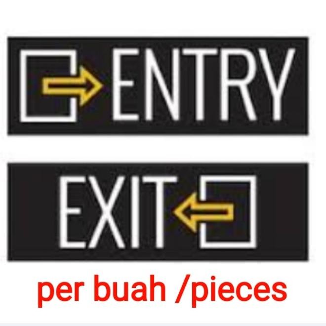 

SIGN AKRILIK ARAH RUANG DIREKTORI PANAH ENTRY EXIT PINTU