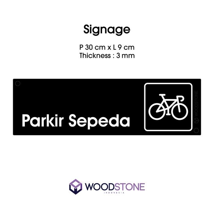 

SIGNAGE PARKIR SEPEDA - PAPAN INFO SIGN BOARD CAFE STORE RESTORAN