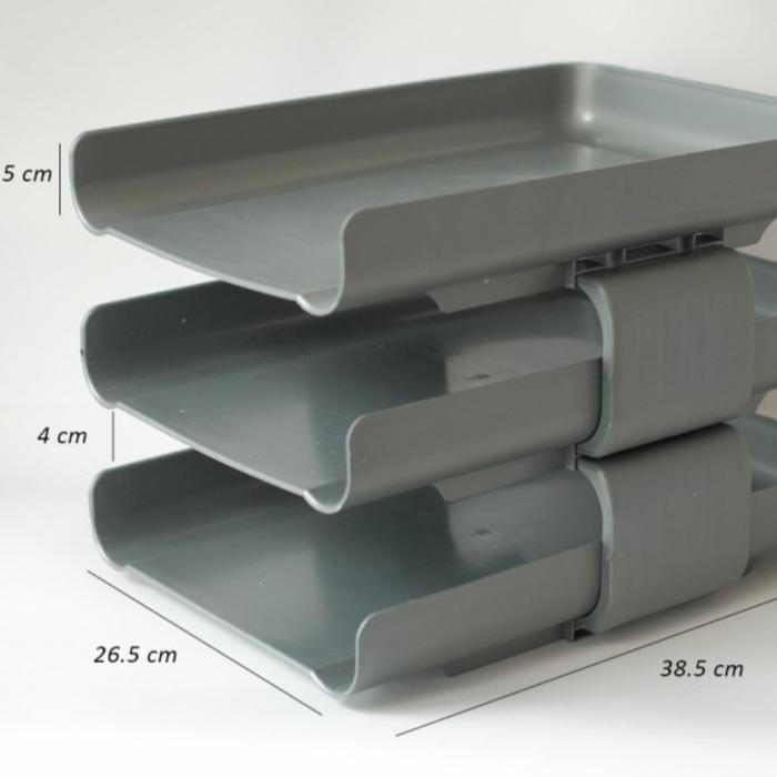

RAK KERTAS 3 SUSUN / ELEVATED TRAY MICRO TOP TRIPLE DESK TRAY M803