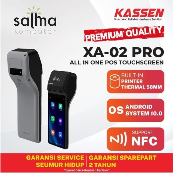 

KASSEN MESIN KASIR ANDROID POS KASSEN XA-02 PRO ORIGINAL DENGAN BUILT-IN PRINTER THERMAL 58MM & NFC