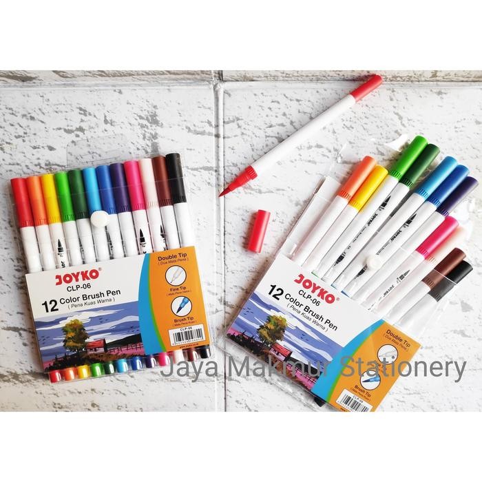

Bisa Gosend! Pen Warna Kuas Color Brush Pen Joyko Set 12 Warna Clp-06